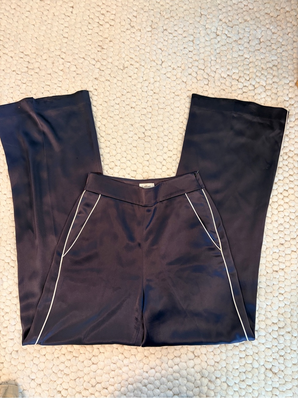 Aritzia Wilfred Clarisse Pants Navy Blue size 4 - Picture 3 of 12